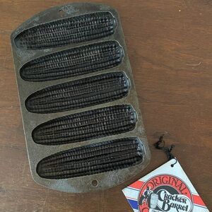 Vintage Lodge Cast Iron Corn shape cornbread Baking Mold from Cracker Barrel